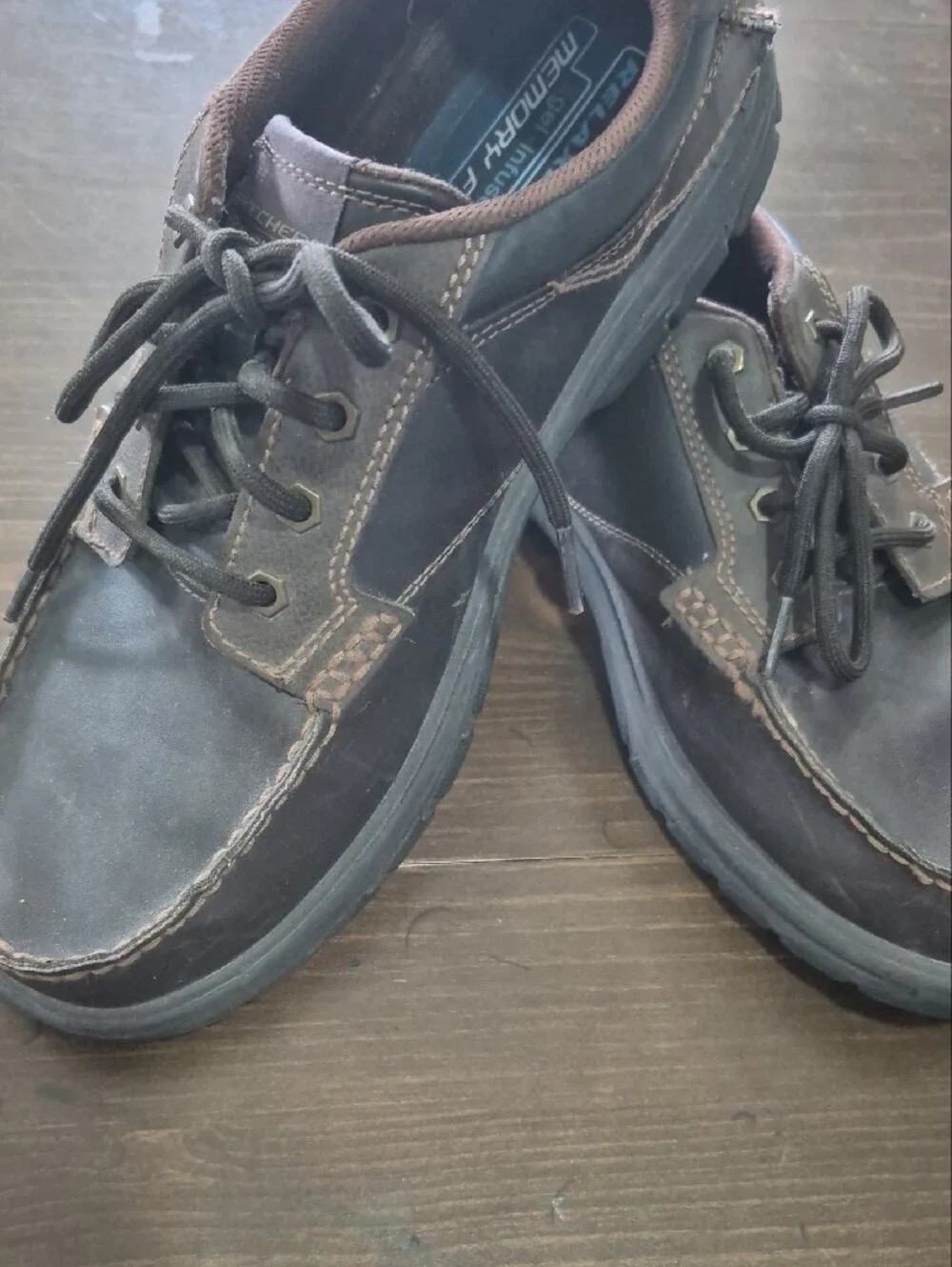 Skechers Men’s Dark Brown Lace-Up Boat Shoes